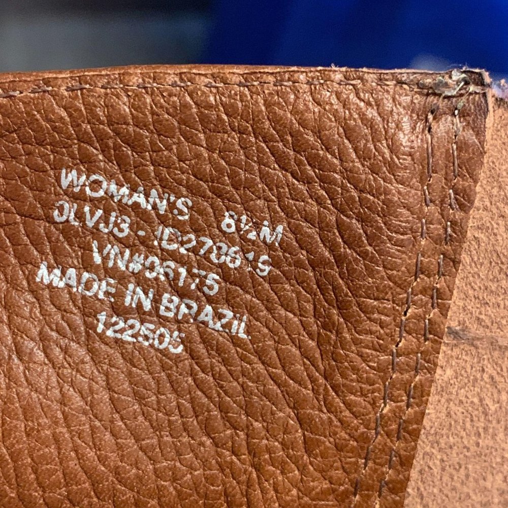 LL Bean Brown Leather Riding Boots 8.5 Full Zip - Picture 8 of 9